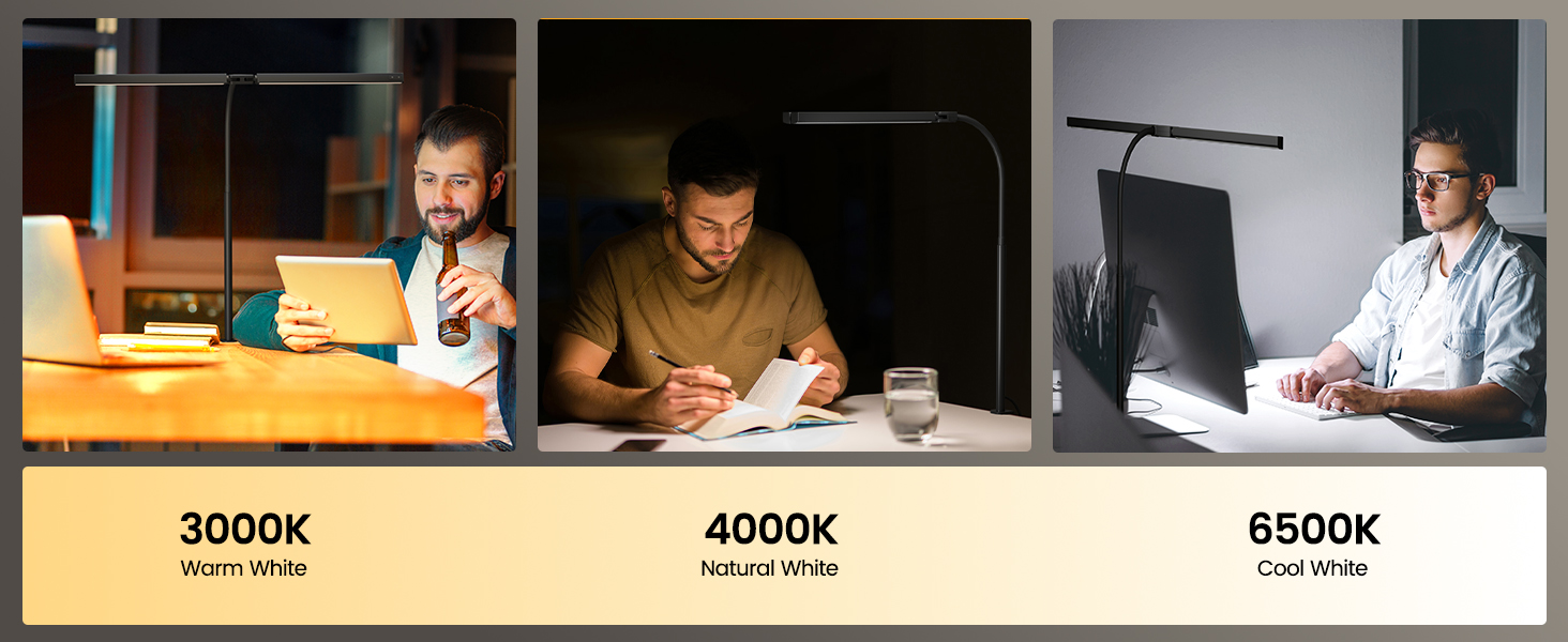 3 Light Colors Desk Light