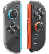 FUNDIARY Clear Protective Case Compatible with Switch 2 Joycon Controllers, Ergonomic Anti-Slip T...