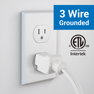 white grounded three wire