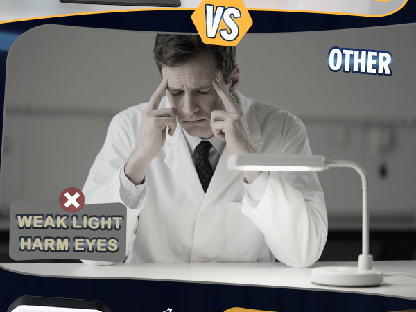 desk magnifying glass with light