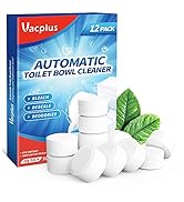 Vacplus Toilet Bowl Cleaner Tablets 12 PACK, Automatic Toilet Bowl Cleaners with Bleach, Durable ...