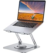 JOYEKY Laptop Stand for Desk, Adjustable Computer Stand with 360° Rotating Base, Ergonomic Laptop...