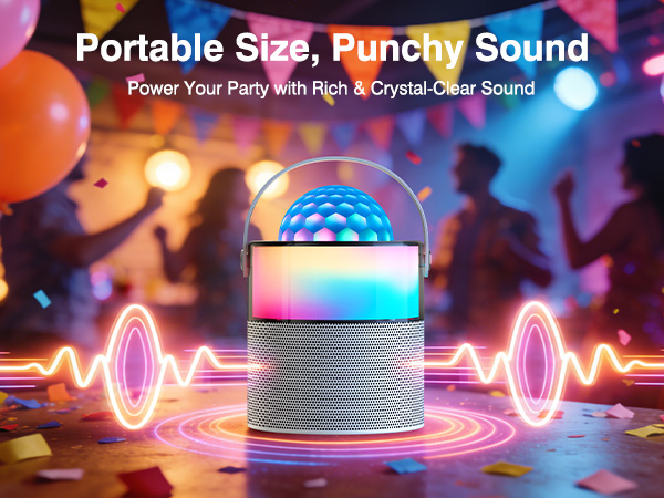 kids karaoke machine with disco lights