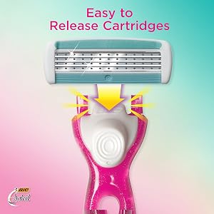 BIC Soleil Bella Click Women's 4-Blade Disposable Razor Easy Release Cartridge