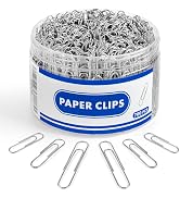 700 Paper Clips Assorted Sizes Large, Medium and Small, Durable and Rustproof Metal Paperclips fo...