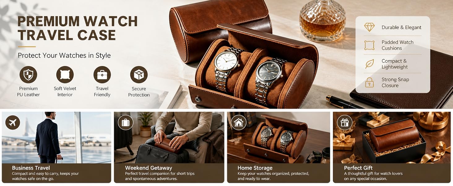 Premium Watch Travel Case