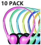 mixed color wired usb c 10 pack headphones