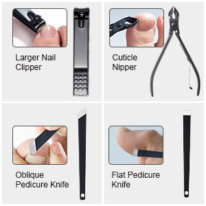 FIXBODY Nail Clippers Set, Professional Manicure set and Pedicure Kit