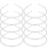 10 Pack Gold Silver Skinny Thin Slim Wire Double Layered Metal Headbands Base Elastic Alice Hairb...