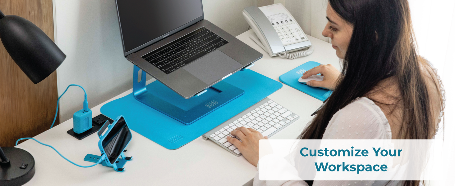Protects surfaces from spills, dirt, and wear while maintaining a sleek desk mouse pad appearance