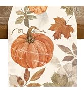 RABUSOFA Fall Table Runner 13x72 Inch Fall Decorations for Home | Seasonal Rust Vintage Pumpkins ...