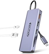 FORIDA USB C Hub, 7 Ports USB-C MultiPort Adapter for MacBook Pro/Air, Type C to 4K HDMI Extender...