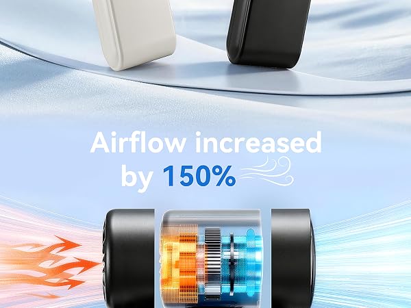 Travel Fan supports handheld neck hanging and desktop modes