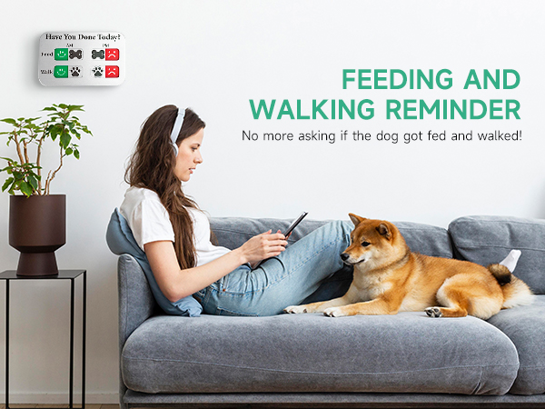 Dog Feeding Reminder, Magnetic Reminder Sticker, AM/PM Daily Indication Chart Feed/Walk Your Pets
