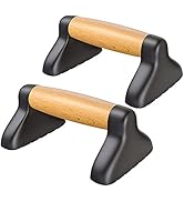SELEWARE Push Up Bars, Wooden Push Up Handles for Floor, Sturdy Pushup Stands for Men &amp; Women Hom...