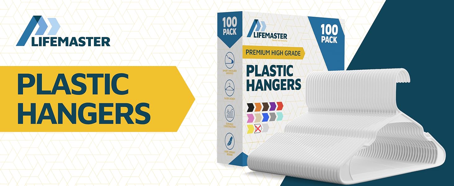 Lifemaster Plastic Clothes Hangers