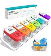 Daviky Extra Large Weekly Pill Organizer 2 Times a Day, XXL AM PM Pill Organizer 7 Day, Big Pill ...