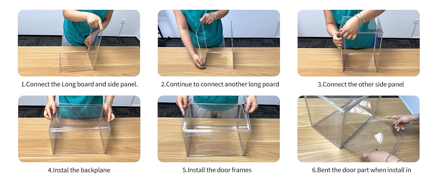 clear display case Installation steps