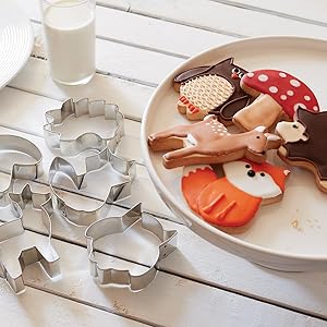 Cookie Cutter sets; woodland animal cookie cutters; stainless steel cookie cutters