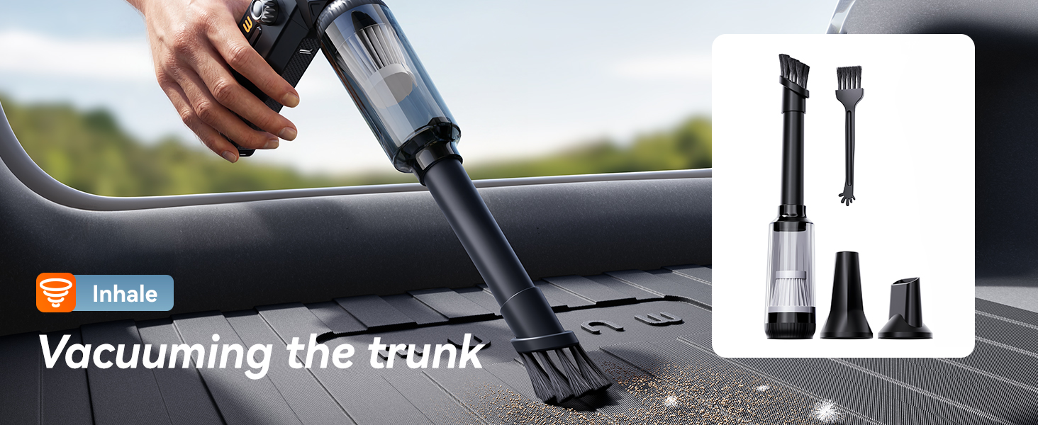 Vacuuming the trunk