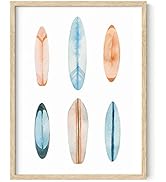 Haus and Hues Surf Wall Art and Surf Decor for Bedroom - Surfer Poster Vintage Beach Art Wall Dec...