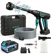Garvee 20V Cordless Pressure Washer, 4.0Ah Battery &amp; Charger, 500 PSI Brushless Portable Power Wa...