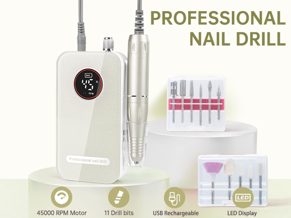 white nail drill
