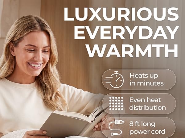 Luxurious eveyrday warmth with heated blankets