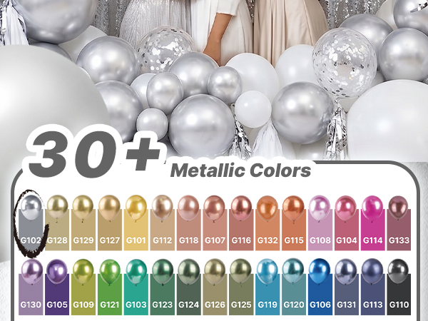 PartyWoo Silver Balloons