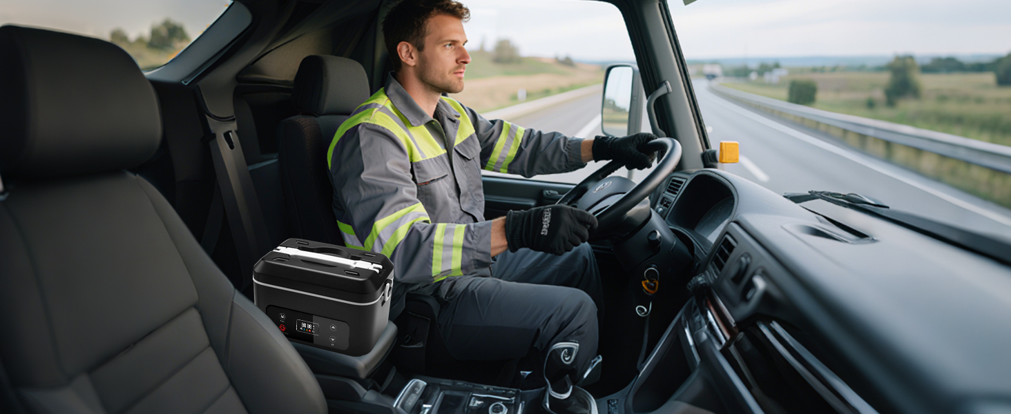 Cordless Electric Lunch Box for Adults, Heated Lunch Box Battery Powered with Automatic Heating