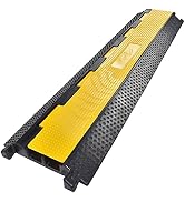 Yescom Cable Ramp Protector 2 Channel Garden Hose Protecitive 22000 Lbs Load Capacity Heavy Duty ...
