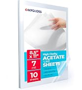 Hygloss Products Acetate Sheets for Crafts, Clear Overhead Projector Film, For Arts And Craft Pro...