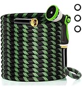 Ahititi Garden Hose 100 ft Water Hose Flexible Non-Expandable Outdoor Heavy Duty Lightweight Leak...