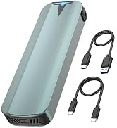 NVMe Enclosure, M.2 SSD Case, Tool-Free 10Gbps USB 3.2 Gen2 M2 SATA External Adapter, Upgrade Coo...