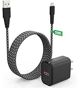 iPhone Charger Cord 20 FT [Apple MFi Certified] iPhone Charger Long Cord with QC 18W Wall Charger...