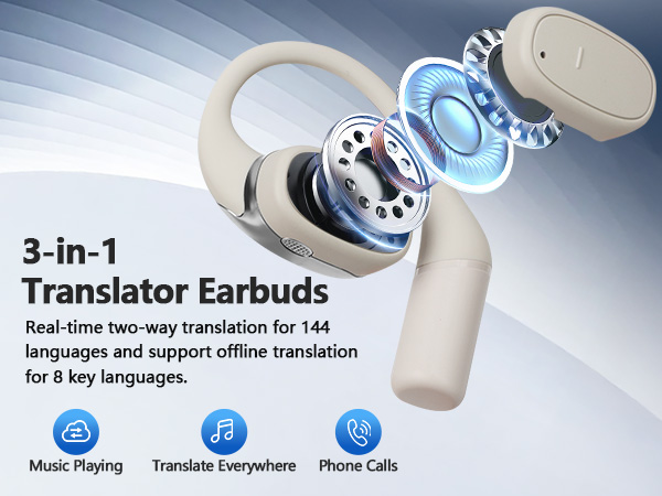 translation earbuds,ranslation earbuds real time,language translator earbuds