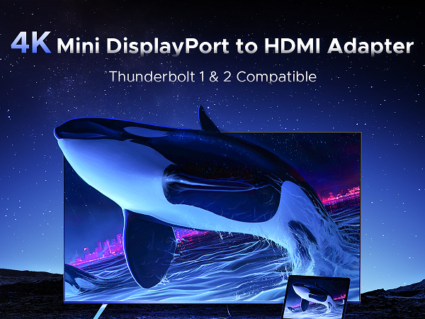 4K Mini DisplayPort to HDMI Adapter