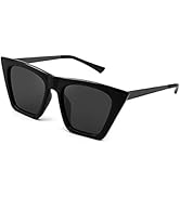 FEISEDY Vintage Polarized Square Cat Eye Sunglasses Women Trendy Fashion Cateye Polarized Sunglas...