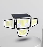 Ensenior Solar Lights Outdoor, IP65 Waterproof Motion Sensor Outdoor Light with Remote Control, 2...