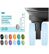 10-Pack Upgrade Silicone Luggage Wheel Protectors Covers for Suitcases – Universal Fit 2-2.4 Inch...