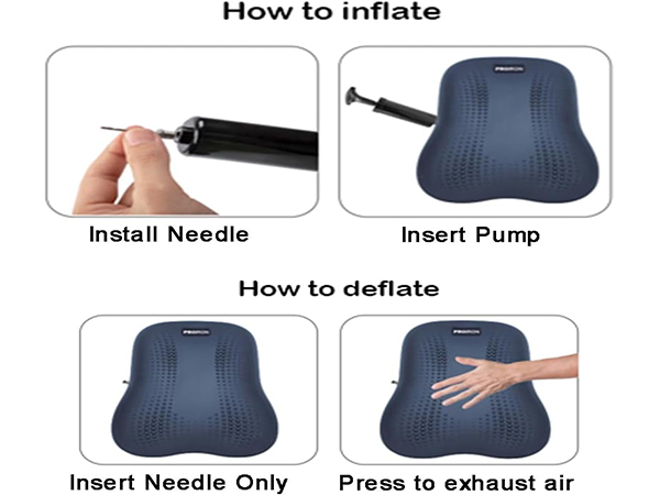 Infatable Back Support Pillow for office chair