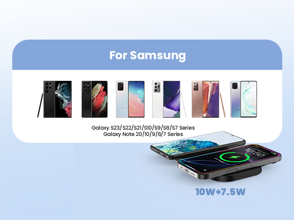 TAMOXI 2 in 1 Dual Wireless Charging Pad