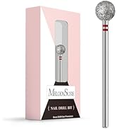 MelodySusie 7mm Ball Shape Cuticle Clean Nail Drill Bit 3/32'', Professional Safety Carbide Diamo...