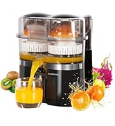 Amzpass Dual-Head Electric Citrus Juicer, Lemon Squeezer with Power Cord and Cleaning Brush, 1-Bu...