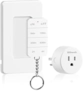 Remote Control Outlet with Timer, WILAWELS Indoor Outlet Timer with Remote, 100FT Wireless Contro...
