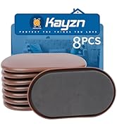 8 Pack Furniture Slider, 3-1/2" x 6" Oval Heavy-Duty Movers, Reusable Carpet Sliders for Heavy Fu...