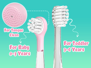 Baby electric toothbrush for 0-3 years, todder electric toothbrush for 3-6 years