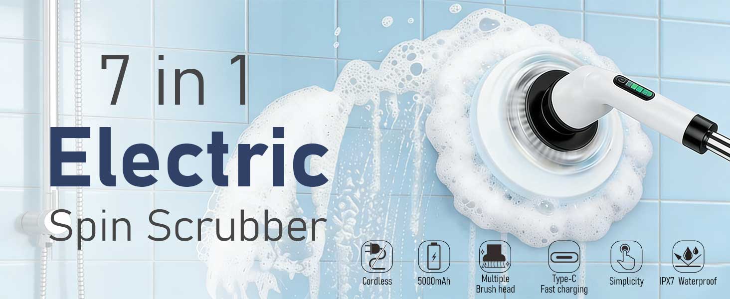 Electric spin scrubber