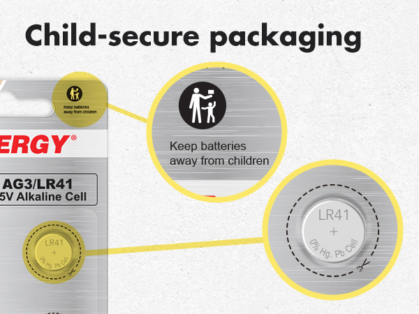 Child secure packaging, keep out of reach of children