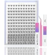 Lash Clusters Kit, Eyelashes Clusters Kit 9-16mm Individual Lash Extension Kit D Curl Fluffy Wisp...
